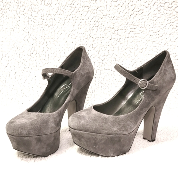 Jessica Simpson Gray Platform Mary Jane - size 7 - Picture 5 of 5